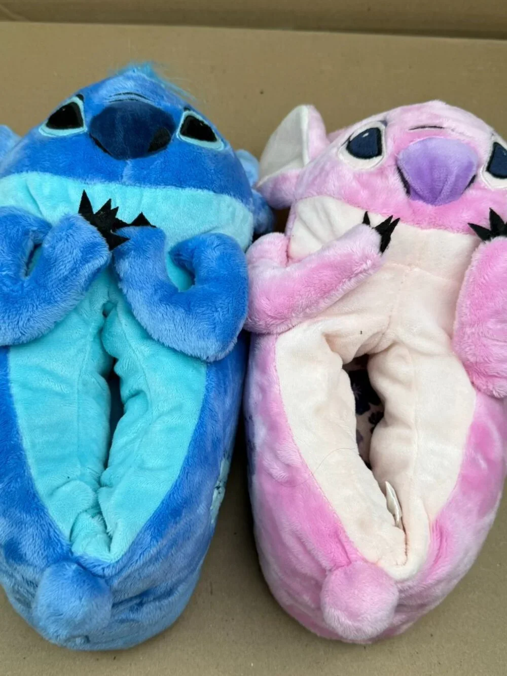 Disney Lilo & Stitch & Angel Plush Slippers Kids Character House Shoes Size M
